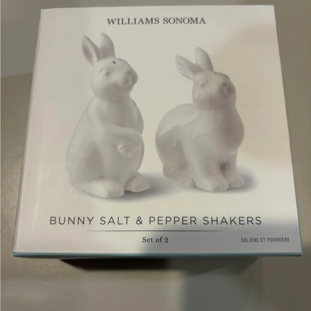 Williams Sonoma Bunny Salt & Pepper Shakers - White